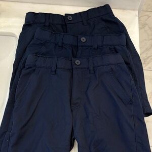 Bundle of 3 Sz10 Youth Navy Blue performance fabric shorts French Toast Brand